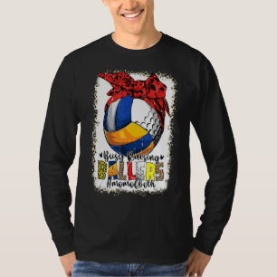 T-shirt Maman Des Deux Golf De Volley-Ball Fréquenté Balle
