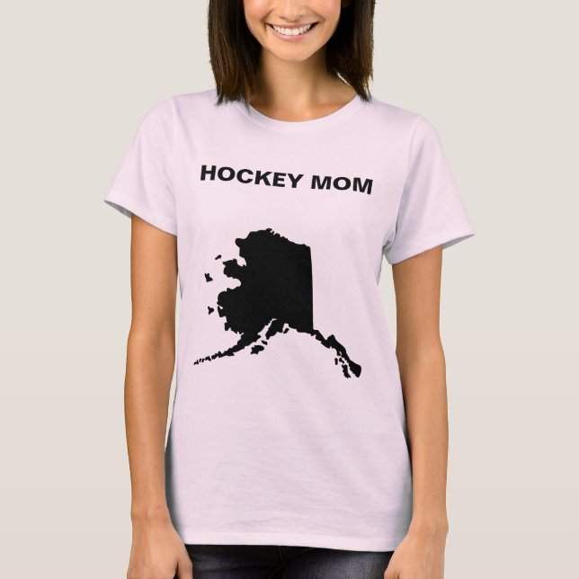 T-shirt Maman d'hockey de l'Alaska (Devant)