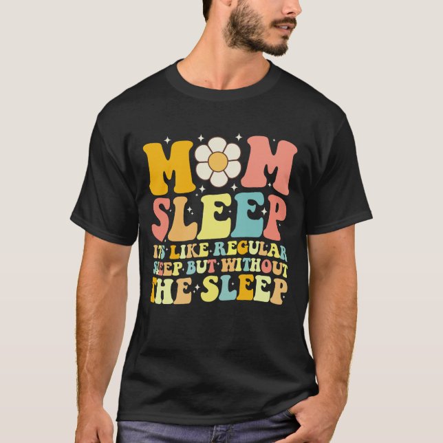 T-shirt Maman Dormir Drôle Fête des Mères Super Retro (Devant)