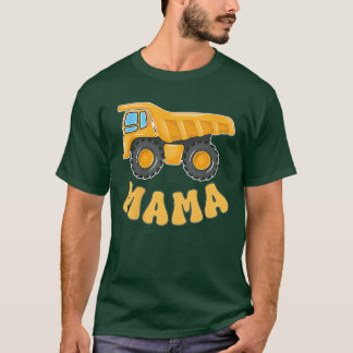 T-shirt Maman drôle Construction Ecavator Ensemble Famille