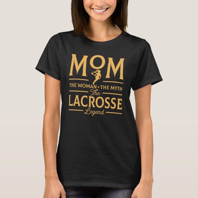 T-shirt Maman drôle la légende de lacrosse (Devant)