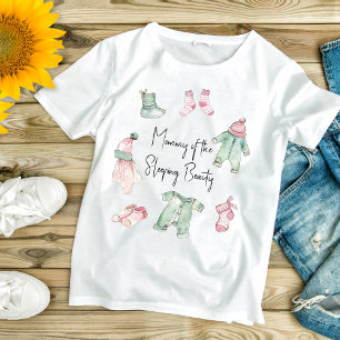 T-shirt Maman du baby shower de beauté endormi