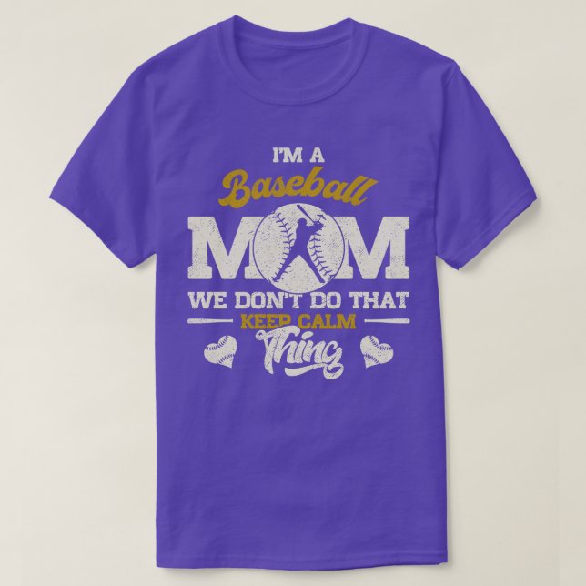 T-shirt Maman du baseball (Design devant)