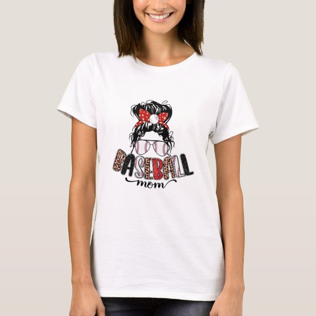 T-shirt Maman du baseball (Devant)