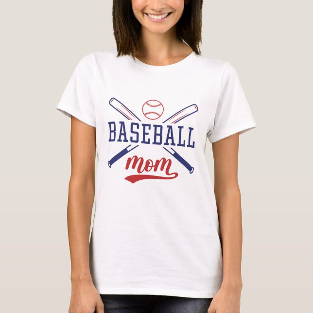 T-shirt Maman du baseball (Devant)