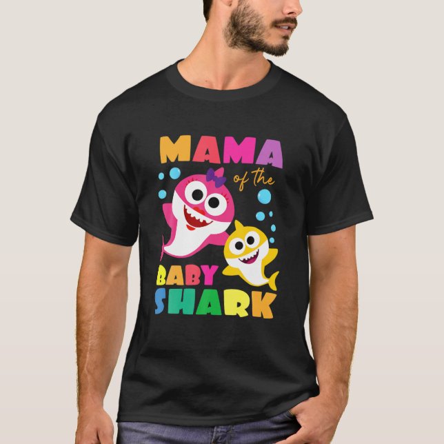 T-shirt Maman Du Bébé Requin Anniversaire Mama Shark (Devant)