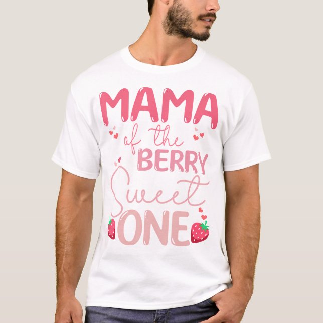 T-shirt Maman Du Berry Sweet One Strawberry Premier Naissa (Devant)