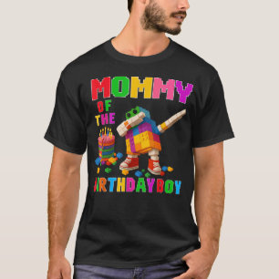 T-shirt Maman du garçon d'anniversaire Briques de construc