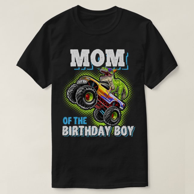 T-shirt Maman du garçon d'anniversaire Dinosaur Monster Tr (Design devant)