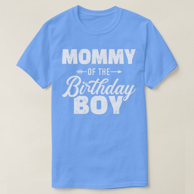 T-shirt Maman du garçon d'anniversaire fils correspondant  (Design devant)