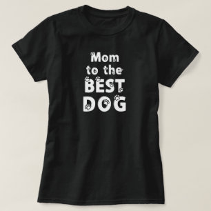 T-shirt Maman du meilleur chien empreinte de patte amusant