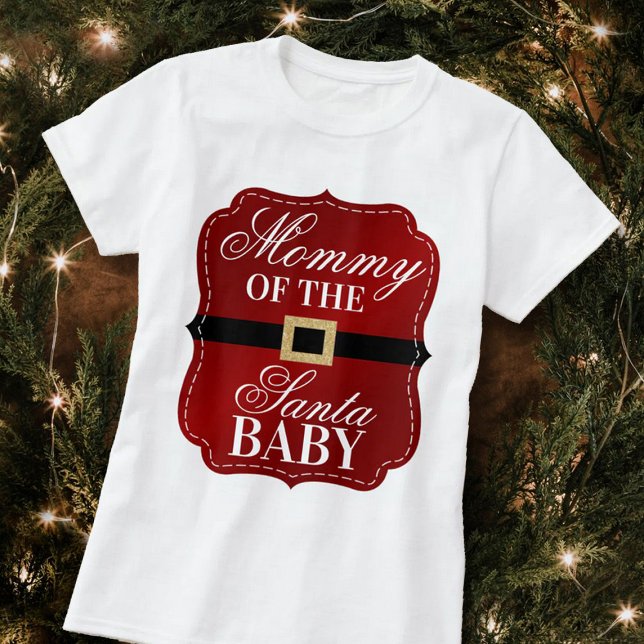 T-shirt Maman Du Père Noël Baby | Baby shower de Noël (Créateur téléchargé)