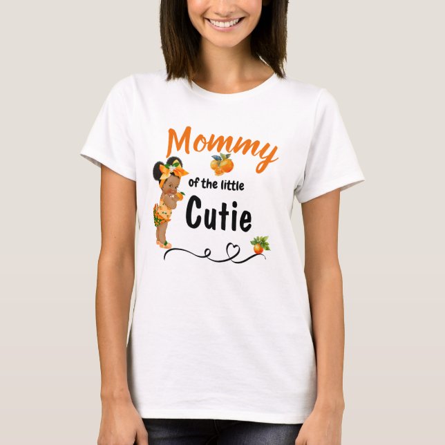 T-shirt Maman du petit Baby shower Cutie Chemise (Devant)