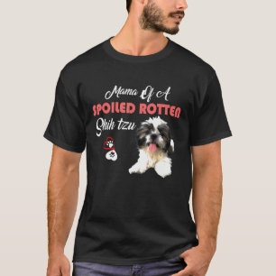 T-shirt Maman D'Un Chien Tzu Chiite Tzu Taché