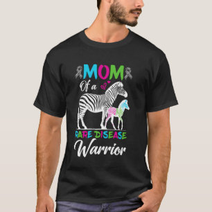 T-shirt Maman d'un guerrier de maladie rare soutien Zèbre