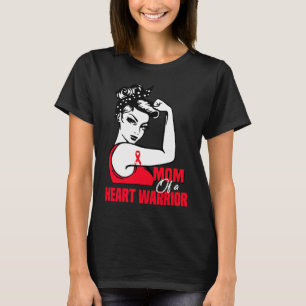 T-shirt Maman D'Un Guerrier Du Coeur CHD Février Maladie C