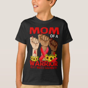 T-shirt Maman D'Un Guerrier Maladie Cardiaque Sensibilisat