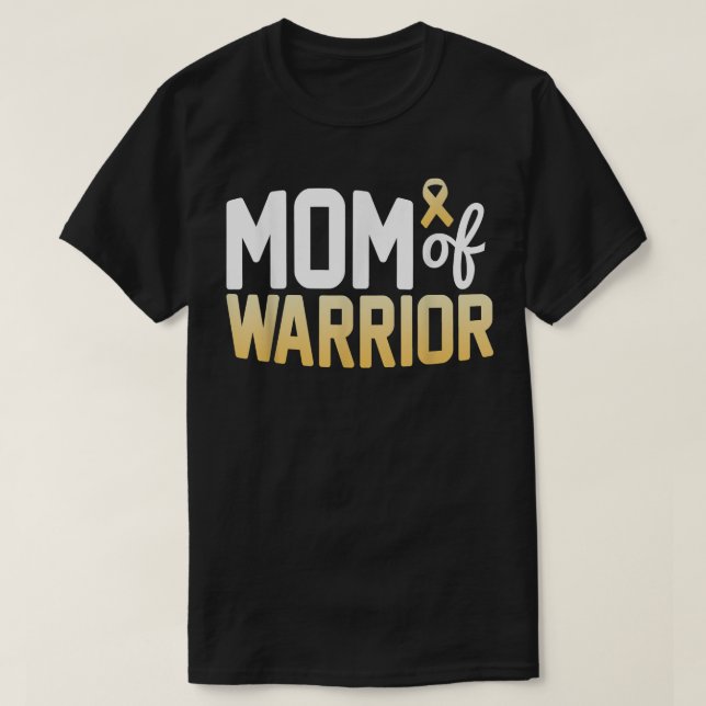 T-shirt Maman D'Un Guerrier Mois De Sensibilisation Au Can (Design devant)