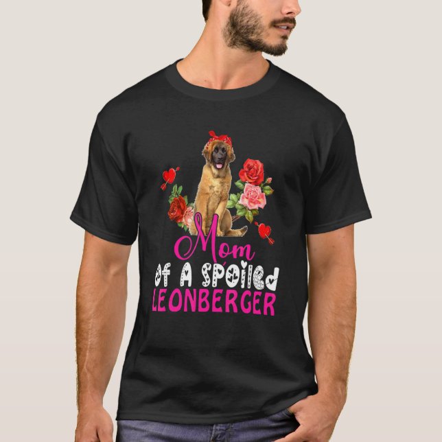T-shirt Maman D'Un Léonberger Mélangé Leonberger Bow Ti (Devant)