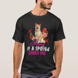 T-shirt Maman D'Une Cravate Shiba Inu Cute Shiba Inu Bow G