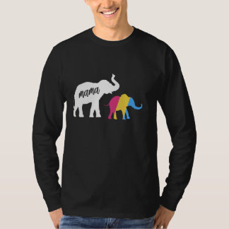 T-shirt Maman Eléphante Pansexuelle Mignonne