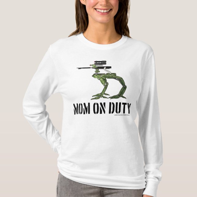 T-shirt Maman en service Robot Soldat (Devant)