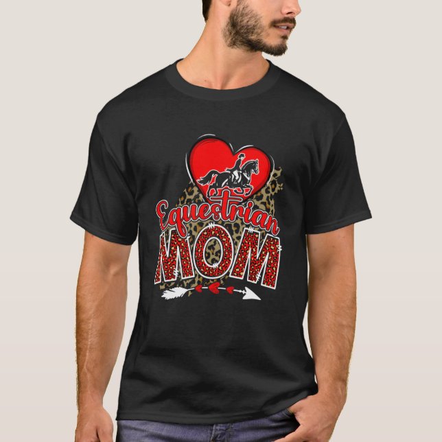 T-shirt Maman équestre Mama Fête des mères Leopard Sport M (Devant)