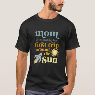 T-shirt Maman Espace Extérieur 1er Anniversaire Premier Vo