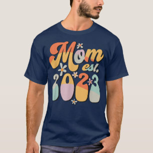 T-shirt Maman Est 2023 Design Super Rétro Promu À Maman