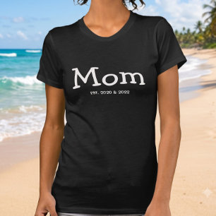 T-shirt Maman est en train de dire Police Fantaisiste Noir