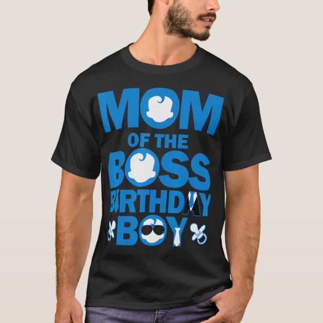 T-shirt Maman Et Papa Du Patron Anniversaire Garçon Bébé F (Devant)