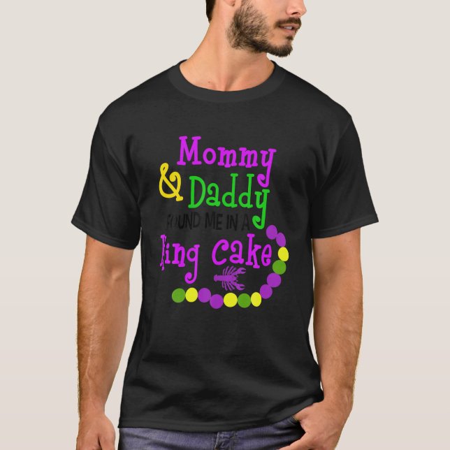 T-shirt Maman Et Papa M'Ont Trouvé Costume Mardi Gras Carn (Devant)
