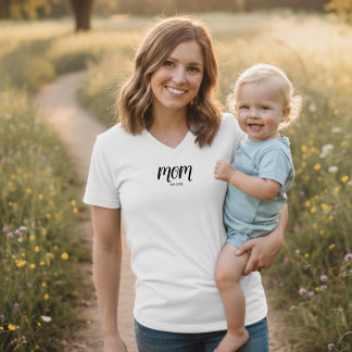 T-shirt maman établi en noir