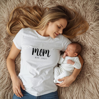 T-shirt maman établi en noir