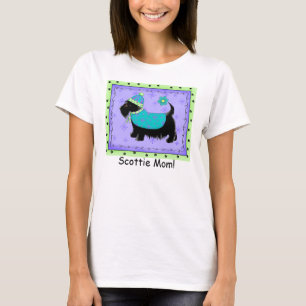 T-shirt Maman faite sur commande verte pourpre de Scottie