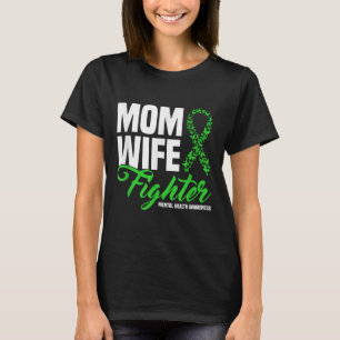 T-shirt Maman Femme Fighter Lime Green Ribbon Santé mental