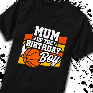 T-shirt Maman Fête d'anniversaire Garçon Basketball Fête M