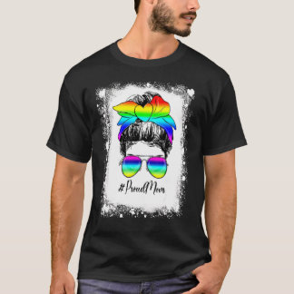T-shirt Maman fière aux chignon décoiffé décoloré soutien 