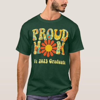 T-shirt Maman fière Fleur de diplômé 2023 70S bohémienne a
