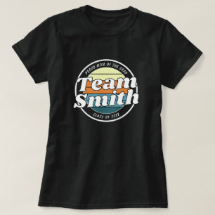 T-shirt Maman fière Rétro Équipe Nom de famille Promotion