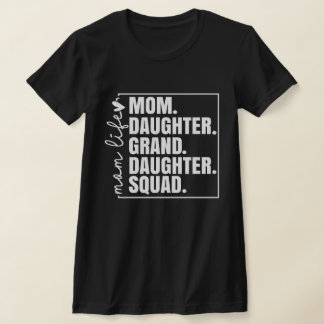 T-shirt Maman Fille Petite-fille Squad Fête des Mères