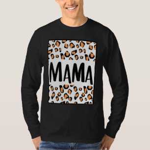 T-shirt Maman Fils Fille Fille Mère Maman Maman Mère Léopa
