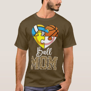 T-shirt Maman Funny Volleyball de baseball de softball de
