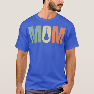 T-shirt Maman guitare rétroFemmes jouant de la guitare vin