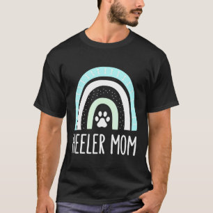 T-shirt Maman Heeler Arc-en-ciel Patte Chien de Bétail Mam