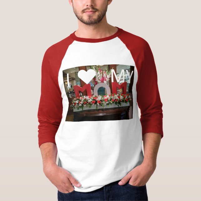 T-shirt "Maman, je t'aime" - Un hommage floral plein de co (Devant)