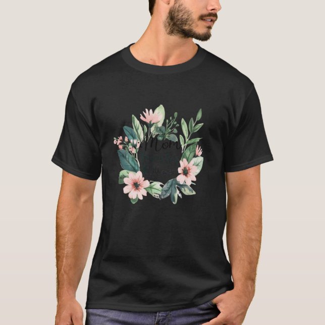 T-shirt Maman lever de minuscules Fleurs sauvages Boho Mam (Devant)