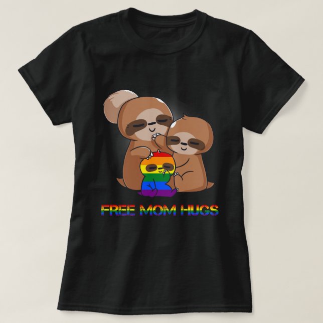 T-shirt maman libre embrasser, maman libre paresseuse, mam (Design devant)