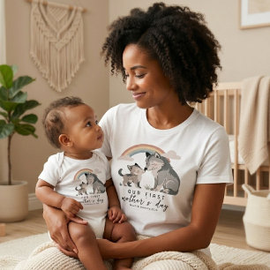 T-shirt Maman Loup Lutin Premier Jour de la Fête des Mères