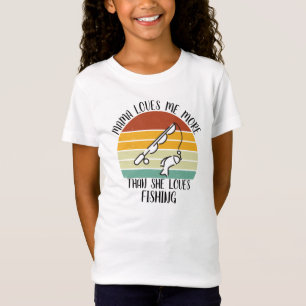T-Shirt Maman m'aime plus qu'elle n'aime la pêche PERSONNA